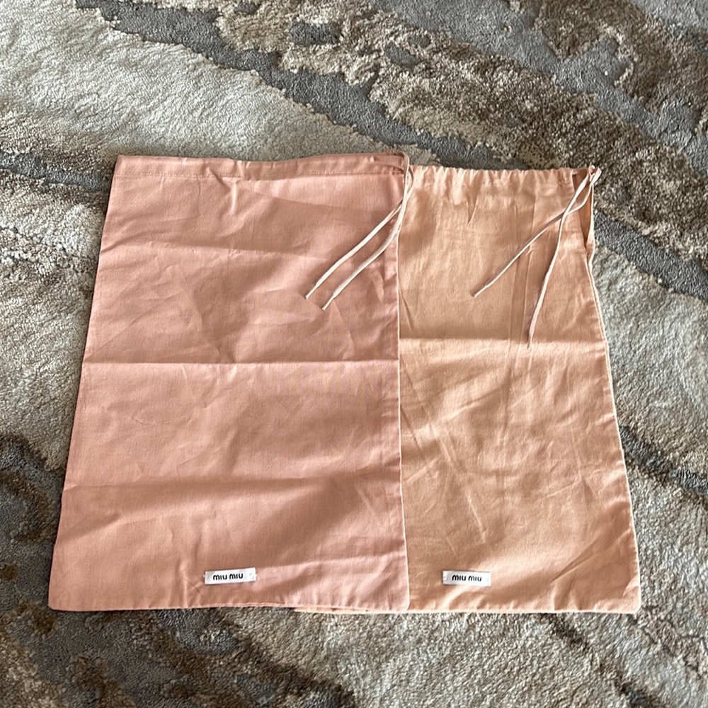 Miu Miu two shoe dust bags